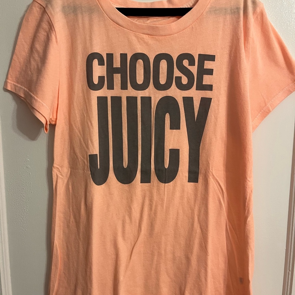 New Women juicy Couture T-Shirt Orange Color Short Sleeve